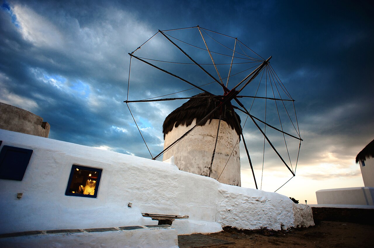 Kato Mili windmills in Mykonos